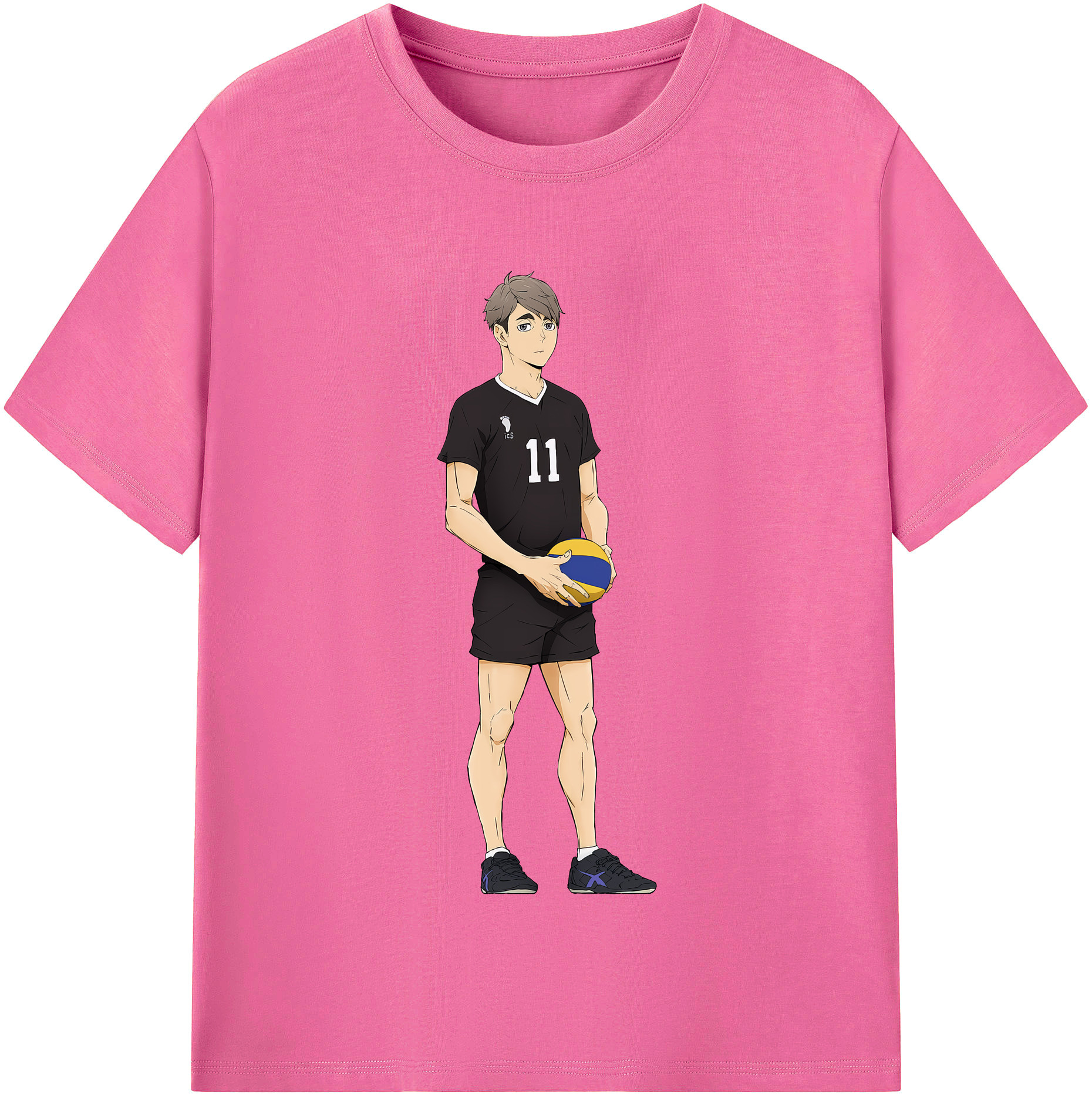 （画像用） ハイキュー!! Haikyu!! レディースカジュアルプリントTシャツ（綿100％）